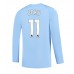 Manchester City Jeremy Doku #11 Hjemmedrakt 2023-24 Lange ermer